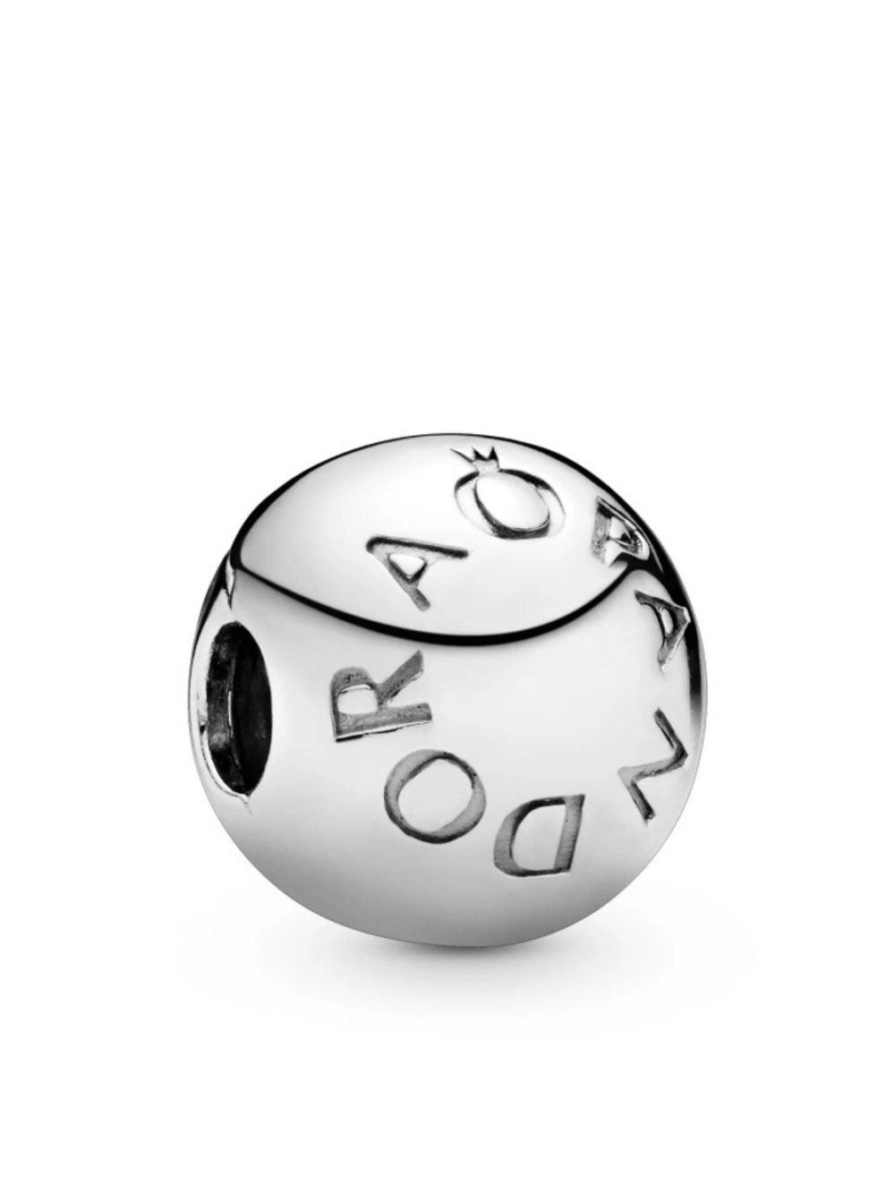 Pandora Sterling Silver Round Logo Charm - Silver